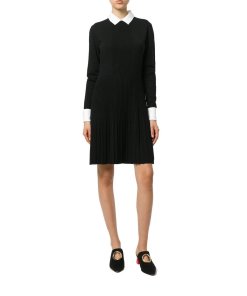 Tory Burch Sabina Contrast Collar Knit Dress