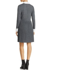 Tory Burch Sabina Contrast Collar Knit Dress