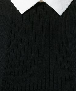 Tory Burch Sabina Contrast Collar Knit Dress