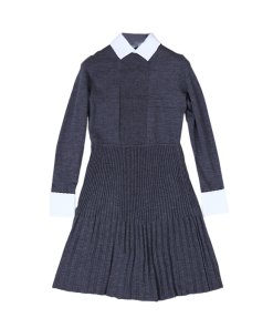 Tory Burch Sabina Contrast Collar Knit Dress
