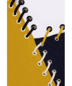 Cédric Charlier Whipstitch Colorblock Cashmere Dress