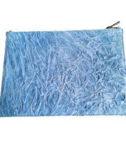 Feel Good Fur Bi-Color Calfskin & Crinkled Leather Super Flat Pouch