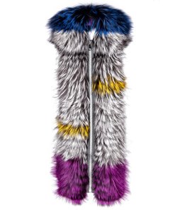 Feel Good Fur Sparkly Zip-Up Fluffy Scarf