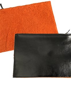 Feel Good Fur Bi-Color Sheepskin & Glossed Leather Super Flat Pouch