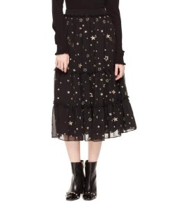 Kate Spade Raeanne Star Embroidered Ruffle Skirt