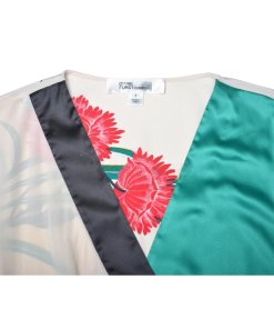 Diane von Furstenberg Floral Print Silk Wrap Blouse