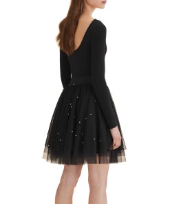 Maje Jodia Beaded Tulle Mini Skirt