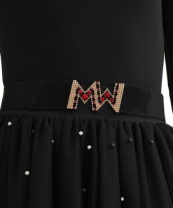 Maje Jodia Beaded Tulle Mini Skirt