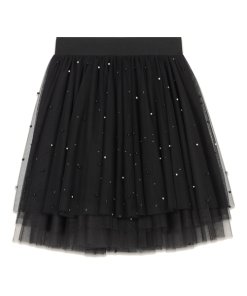 Maje Jodia Beaded Tulle Mini Skirt