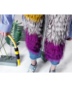 Feel Good Fur Sparkly Zip-Up Fluffy Scarf