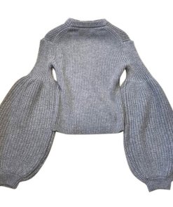Alexander Wang Engineer Wool-Blend Bishop Sleeve Sweater