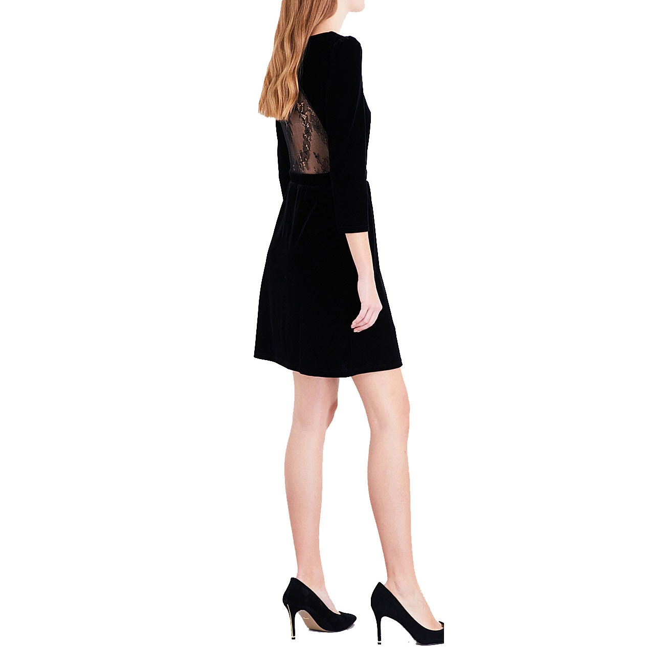 black lace dress with choker Black Choker Lace Midi Dress – AX Paris main image 0