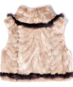 Feel Good Fur Fluffy Trim Contrast Micro-Vest