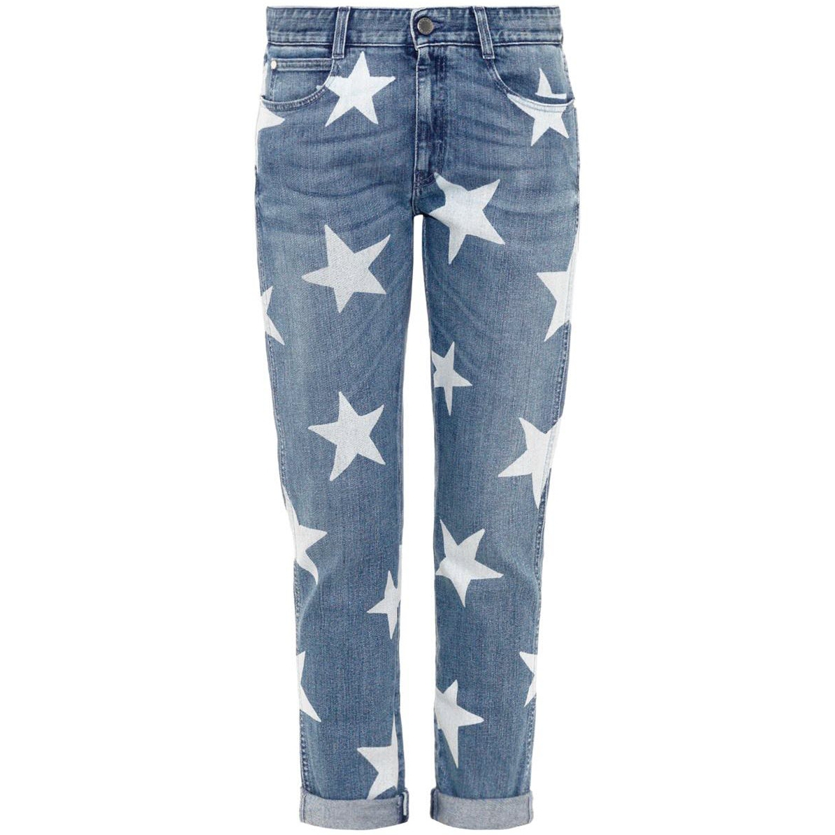 Stella McCartney Star-Print Slim Boyfriend Jeans