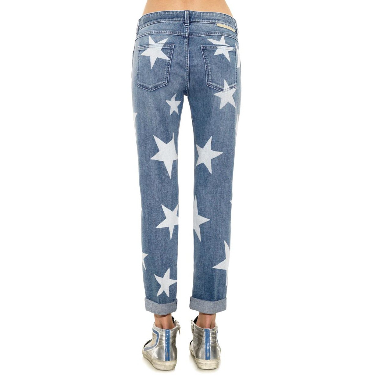 Stella McCartney Star-Print Slim Boyfriend Jeans