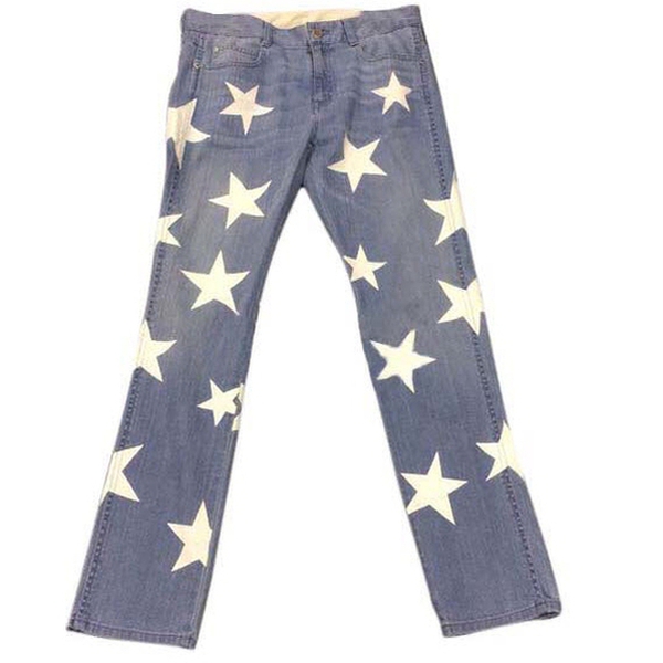 Stella McCartney Star-Print Slim Boyfriend Jeans