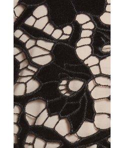 Alice + Olivia Clover Velvet Lace Dress