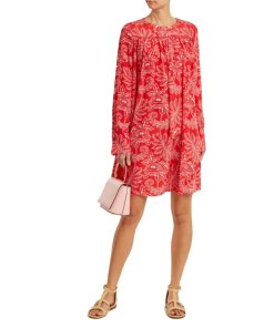 Diane von Furstenberg Ullman Floral Print Silk Dress