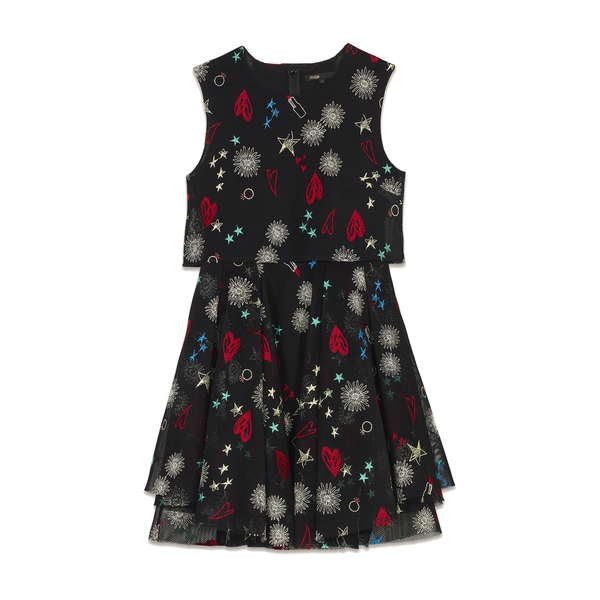 Maje Rachel Heart & Floral Print Mini Dress evaChic Maje Rachel Heart & Floral Print Mini Dress evaChic