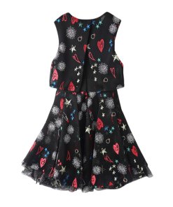 Maje Rachel Heart & Floral Print Mini Dress