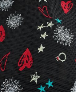 Maje Rachel Heart & Floral Print Mini Dress