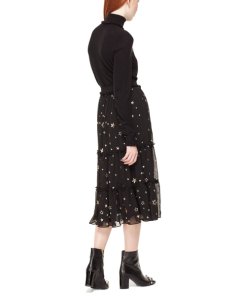 Kate Spade Raeanne Star Embroidered Ruffle Skirt