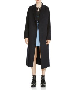 Maje Geode Double-Face Belted Coat