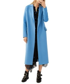Maje Geode Double-Face Belted Coat