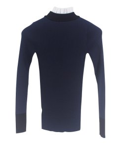 Sandro Stevy Contrast Ruffle Collar Sweater