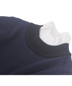Sandro Stevy Contrast Ruffle Collar Sweater
