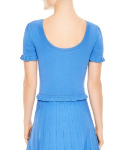 Sandro Eyelet Quincy Top & Izzy Pleated Skirt