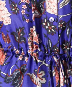 Diane von Furstenberg Floral Tie Waist Mini Dress