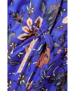 Diane von Furstenberg Floral Tie Waist Mini Dress