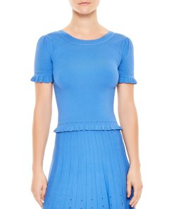 Sandro Eyelet Quincy Top & Izzy Pleated Skirt