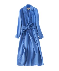 Maje Geode Double-Face Belted Coat