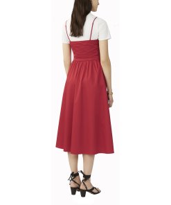 Maje Rimana Spaghetti Strap Cotton Dress