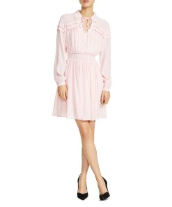 Maje Rubin Smocked Blouson Dress