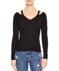 Sandro Nolwene Eyelet-Detail Cutout Sweater