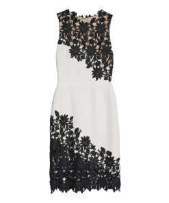 Alice + Olivia Margy Guipure Lace Fitted Dress