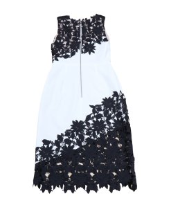Alice + Olivia Margy Guipure Lace Fitted Dress