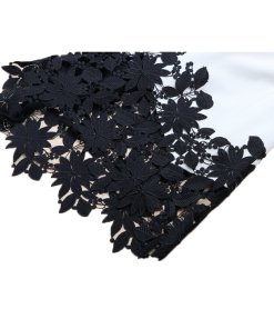 Alice + Olivia Margy Guipure Lace Fitted Dress
