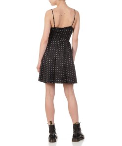 Maje Renota Ruched Polka Dot Crepe Mini Dress