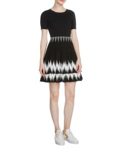 Maje Ralia Knit Skater Dress