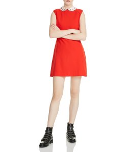 Maje Rangat Peter Pan Collar Mini Dress