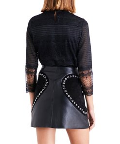 Maje Lizie Cropped Lace Top