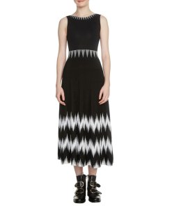 Maje Ruche Sleeveless Midi Mesh Dress
