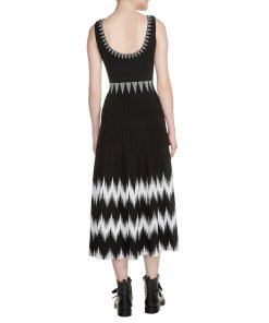 Maje Ruche Sleeveless Midi Mesh Dress