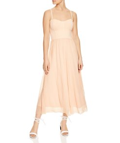 Sandro Roxette Bustier Midi Dress