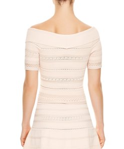 Sandro Ophelia Crisscross-Band Eyelet Top & Enor Skater Skirt