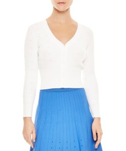 Sandro Nao Inlaid Flowers Cardigan